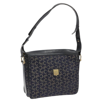 CELINE C Sulky Shoulder Bag Canvas Navy Auth 114587