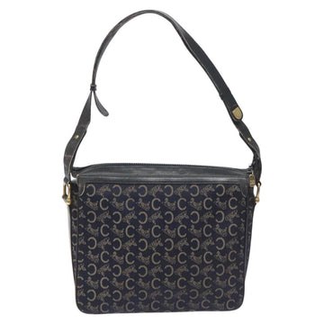 CELINE C Sulky Shoulder Bag Canvas Navy Auth 114587 - 0