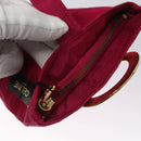 CELINE Pouch Nylon Black Gold Auth 114590-11