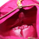 CELINE Pouch Nylon Black Gold Auth 114590-18