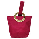 CELINE Pouch Nylon Black Gold Auth 114590-13