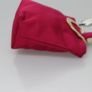 CELINE Pouch Nylon Black Gold Auth 114590-3