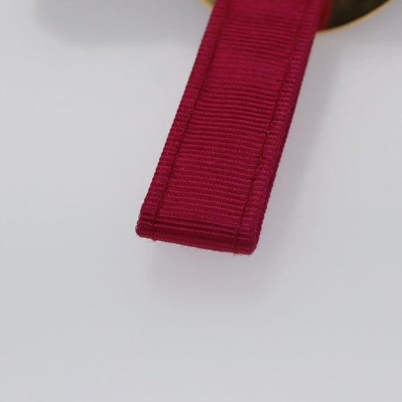 CELINE Pouch Nylon Black Gold Auth 114590