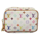 LOUIS VUITTON Monogram Multicolor Trousse Wapity Pouch White M58033 Auth 114598V-13