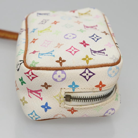 LOUIS VUITTON Monogram Multicolor Trousse Wapity Pouch White M58033 Auth 114598V