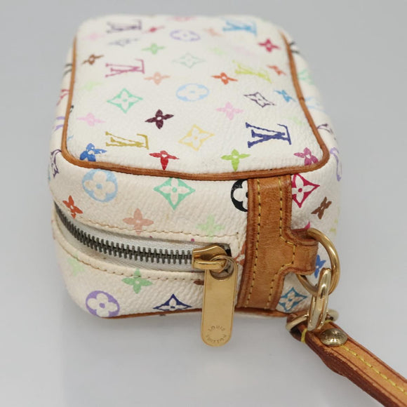 LOUIS VUITTON Monogram Multicolor Trousse Wapity Pouch White M58033 Auth 114598V