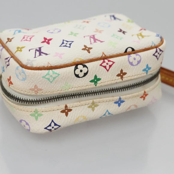 LOUIS VUITTON Monogram Multicolor Trousse Wapity Pouch White M58033 Auth 114598V