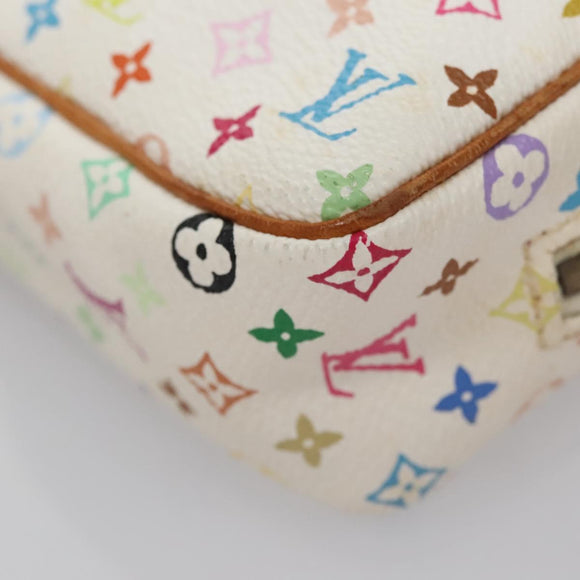 LOUIS VUITTON Monogram Multicolor Trousse Wapity Pouch White M58033 Auth 114598V