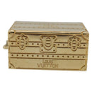 LOUIS VUITTON Trunk Charm metal Gold LV Auth 114602-2