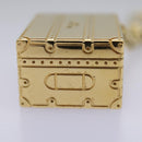 LOUIS VUITTON Trunk Charm metal Gold LV Auth 114602-4