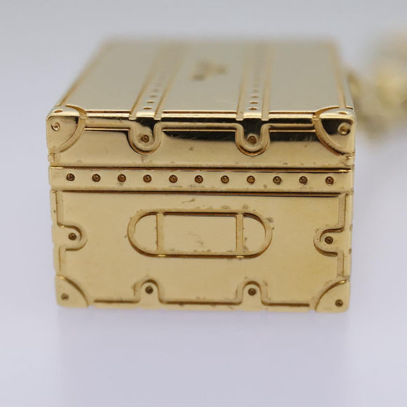 LOUIS VUITTON Trunk Charm metal Gold LV Auth 114602