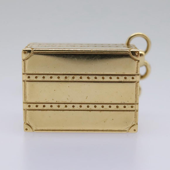 LOUIS VUITTON Trunk Charm metal Gold LV Auth 114602