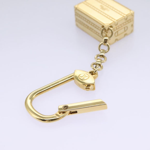 LOUIS VUITTON Trunk Charm metal Gold LV Auth 114602