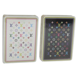 LOUIS VUITTON Monogram Multicolor Playing Cards Black White LV Auth 114606S