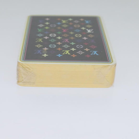 LOUIS VUITTON Monogram Multicolor Playing Cards Black White LV Auth 114606S