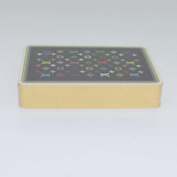 LOUIS VUITTON Monogram Multicolor Playing Cards Black White LV Auth 114606S