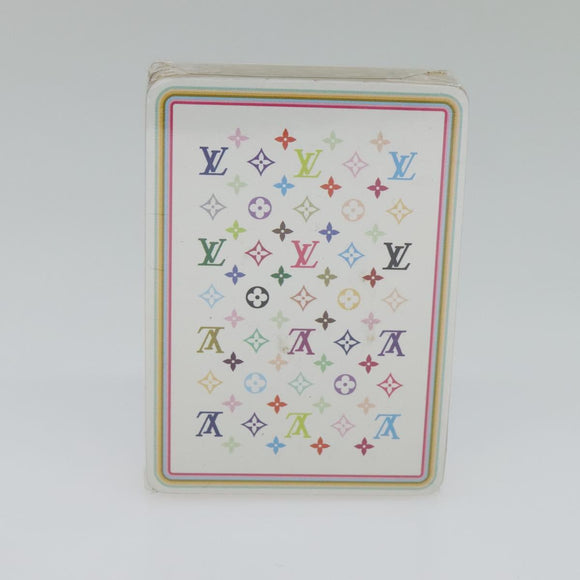 LOUIS VUITTON Monogram Multicolor Playing Cards Black White LV Auth 114606S