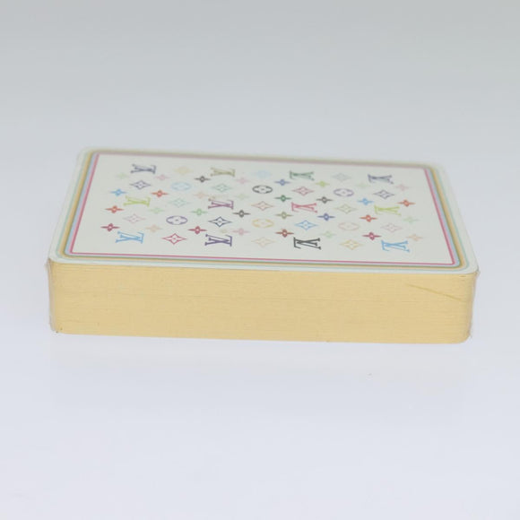 LOUIS VUITTON Monogram Multicolor Playing Cards Black White LV Auth 114606S