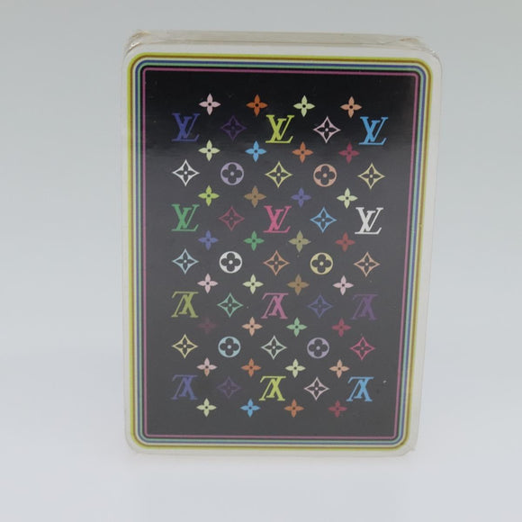 LOUIS VUITTON Monogram Multicolor Playing Cards Black White LV Auth 114606S