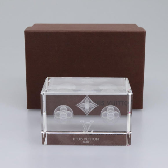 LOUIS VUITTON Paper weight Clear LV Auth 114607SM