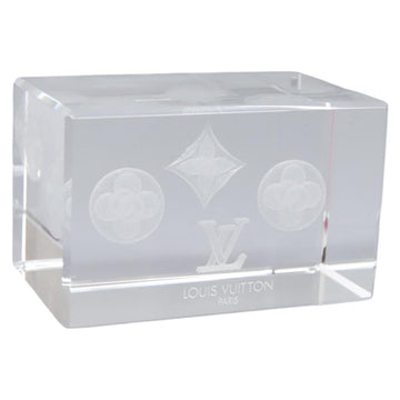 LOUIS VUITTON Paper weight Clear LV Auth 114607SM