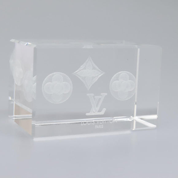 LOUIS VUITTON Paper weight Clear LV Auth 114607SM