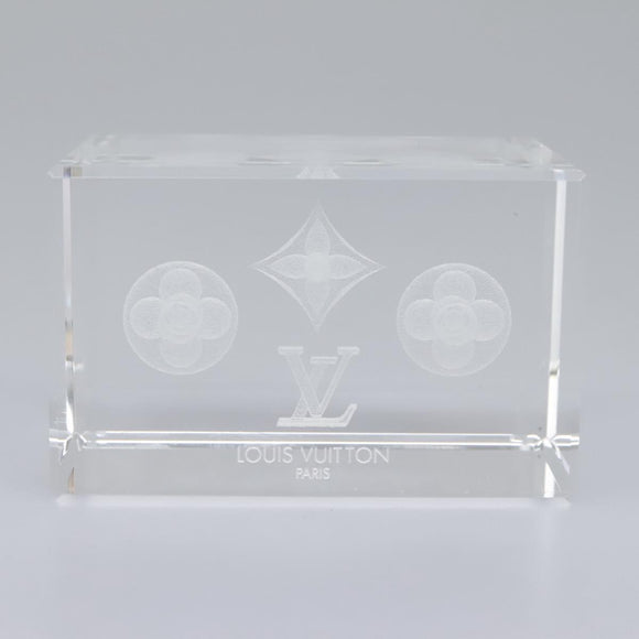 LOUIS VUITTON Paper weight Clear LV Auth 114607SM