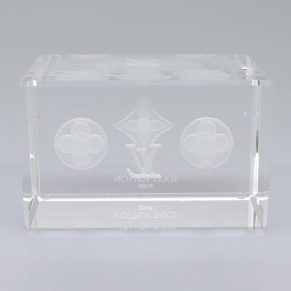 LOUIS VUITTON Paper weight Clear LV Auth 114607SM