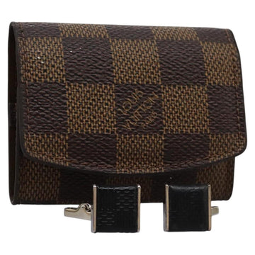 LOUIS VUITTON Damier Ebene Cuffs Cuff Case LV Auth 114634