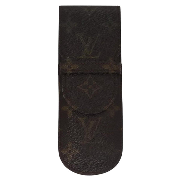 LOUIS VUITTON Monogram Etui Lunette Simple Glasses Case LV Auth 114639