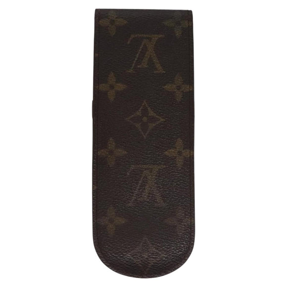 LOUIS VUITTON Monogram Etui Lunette Simple Glasses Case LV Auth 114639