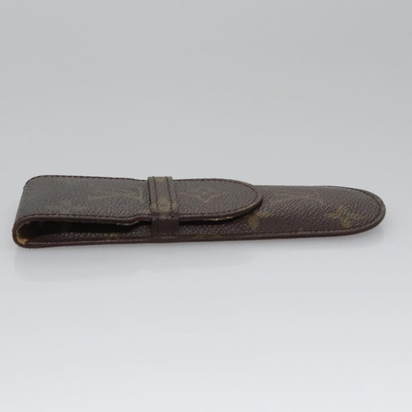 LOUIS VUITTON Monogram Etui Lunette Simple Glasses Case LV Auth 114639