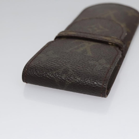 LOUIS VUITTON Monogram Etui Lunette Simple Glasses Case LV Auth 114639