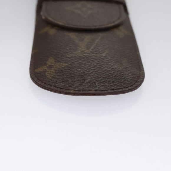 LOUIS VUITTON Monogram Etui Lunette Simple Glasses Case LV Auth 114639