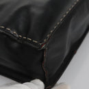 CELINE Hand Bag Leather Black Auth 114646-9