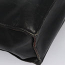 CELINE Hand Bag Leather Black Auth 114646-15