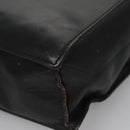 CELINE Hand Bag Leather Black Auth 114646-16