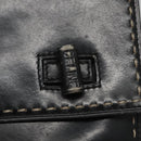 CELINE Hand Bag Leather Black Auth 114646-17