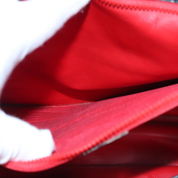 CELINE Hand Bag Leather Black Auth 114646