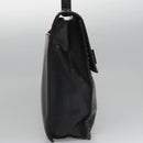 CELINE Hand Bag Leather Black Auth 114646-4