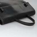 CELINE Hand Bag Leather Black Auth 114646-6