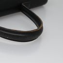 CELINE Hand Bag Leather Black Auth 114646-7