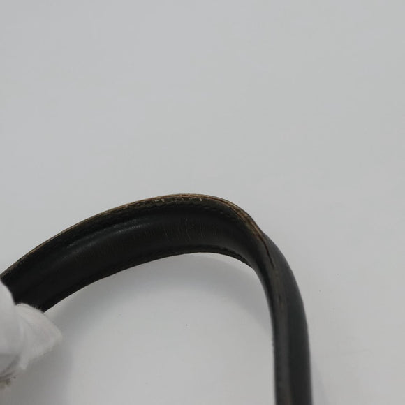 CELINE Hand Bag Leather Black Auth 114646