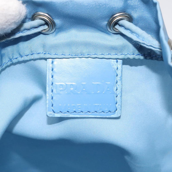 PRADA Pouch Nylon Light Blue Auth 114654