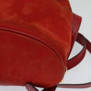 Salvatore Ferragamo Backpack Suede Red Auth 114655-13