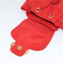 Salvatore Ferragamo Backpack Suede Red Auth 114655-10