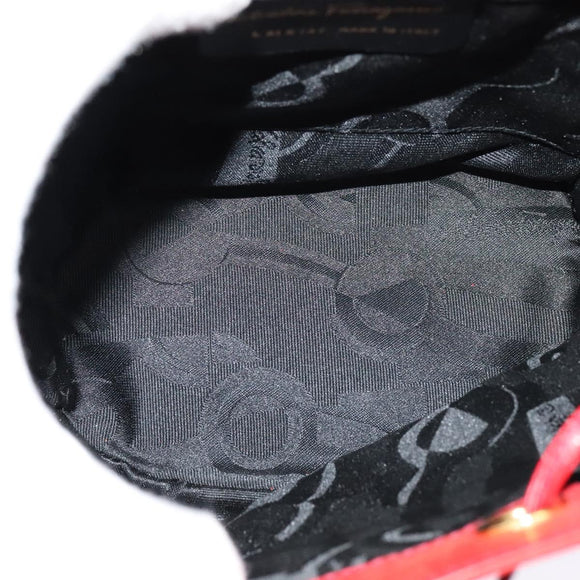 Salvatore Ferragamo Backpack Suede Red Auth 114655