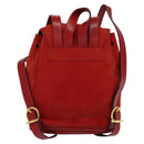 Salvatore Ferragamo Backpack Suede Red Auth 114655-3