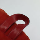 Salvatore Ferragamo Backpack Suede Red Auth 114655-8