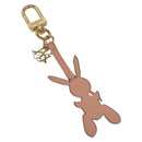LOUIS VUITTON Rabbit Jeff Key Ring metal Pink M62734 LV Auth 114656-1